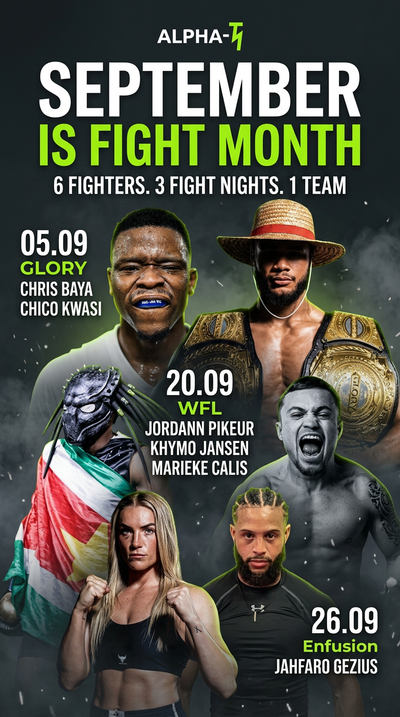 September is fight month: 6 vechters, 3 fightnights